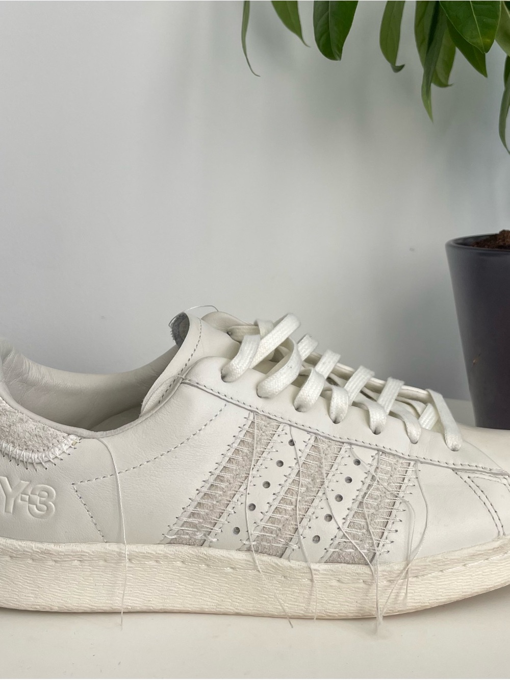 Women Size 8.5 Adidas Y-3 Superstar Style Id4122 Shoes Cream